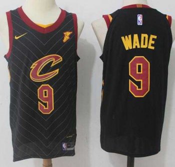 Men's Nike Cleveland Cavaliers #9 Dwyane Wade Black NBA Swingman Statement Edition Jersey