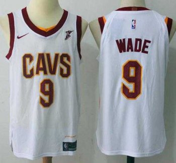 Men's Nike Cleveland Cavaliers #9 Dwyane Wade White NBA Swingman Association Edition Jersey