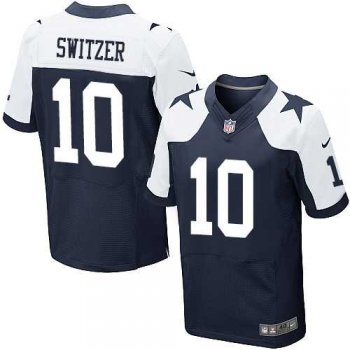 Men's Nike Dallas Cowboys #10 Ryan Switzer Elite Navy Blue Throwback Alternate NFL Jersey