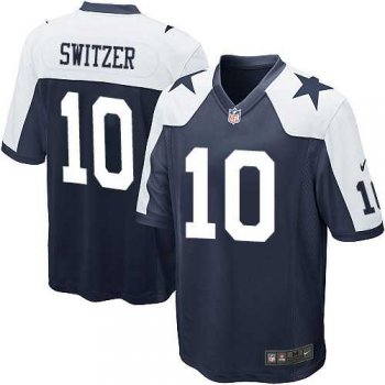 Men's Nike Dallas Cowboys #10 Ryan Switzer Game Navy Blue Throwback Alternate NFL Jersey