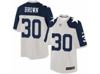 Men's Nike Dallas Cowboys #30 Anthony Brown Limited White Throwback Alternate NFL Jersey