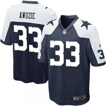 Men's Nike Dallas Cowboys #33 Chidobe Awuzie Navy Blue Game Alternate Throwback Jersey