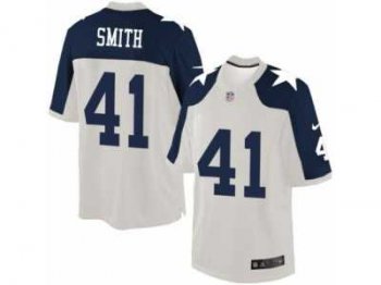 Men's Nike Dallas Cowboys #41 Keith Smith Limited White Throwback Alternate NFL Jersey