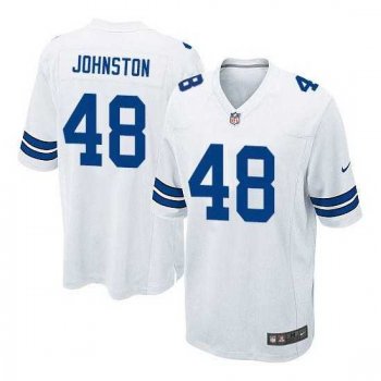 Men's Nike Dallas Cowboys #48 Daryl Johnston White Game Road Jersey