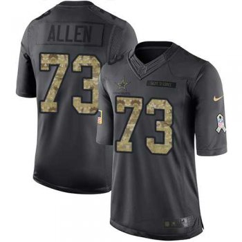 Men's Nike Dallas Cowboys #73 Larry Allen Limited Black 2016 Salute To Service Jersey