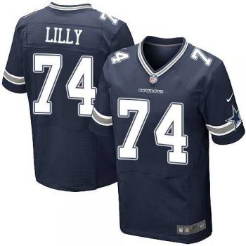 Men's Nike Dallas Cowboys #74 Bob Lilly Elite Navy Blue Team Color NFL