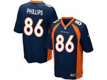 Men's Nike Denver Broncos #86 John Phillips Game Navy Blue Alternate NFL Jersey