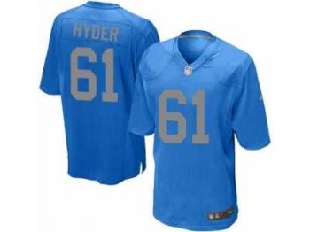 Men's Nike Detroit Lions #61 Kerry Hyder Game Blue Alternate NFL Jersey