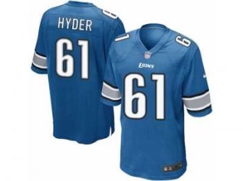 Men's Nike Detroit Lions #61 Kerry Hyder Game Light Blue Team Color NFL Jersey