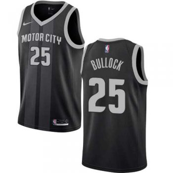 Men's Nike Detroit Pistons #25 Reggie Bullock Black NBA Swingman City Edition 2018-19 Jersey