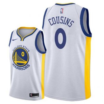 Men's Nike Golden State Warriors #0 DeMarcus Cousins White NBA Association Jersey