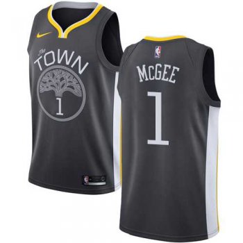 Men's Nike Golden State Warriors #1 JaVale McGee Black NBA Swingman Statement Edition Jersey