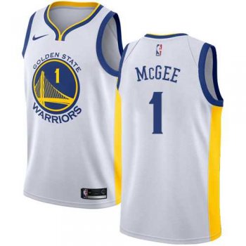 Men's Nike Golden State Warriors #1 JaVale McGee White NBA Swingman Association Edition Jersey