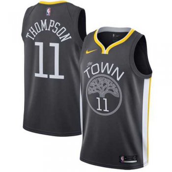 Men's Nike Golden State Warriors #11 Klay Thompson Black NBA Swingman Statement Edition Jersey