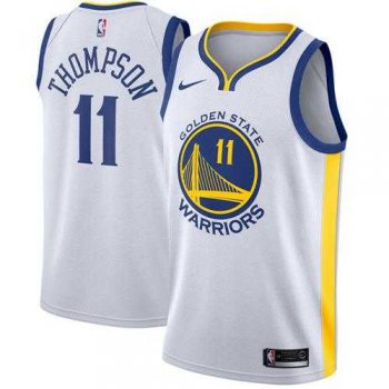 Men's Nike Golden State Warriors #11 Klay Thompson White NBA Swingman Association Edition Jersey