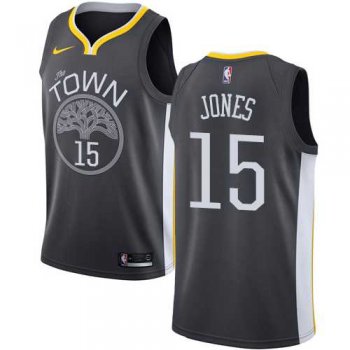 Men's Nike Golden State Warriors #15 Damian Jones Black NBA Swingman Statement Edition Jersey