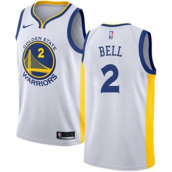 Men's Nike Golden State Warriors #2 Jordan Bell White NBA Swingman Association Edition Jersey