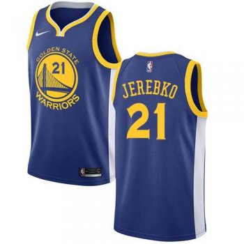 Men's Nike Golden State Warriors #21 Jonas Jerebko Blue NBA Swingman Icon Edition Jersey