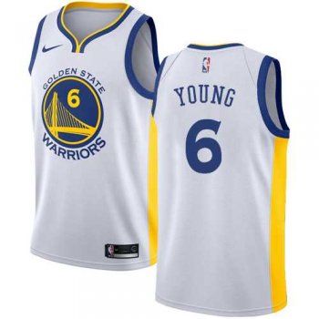 Men's Nike Golden State Warriors #6 Nick Young White NBA Swingman Association Edition Jersey