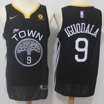 Men's Nike Golden State Warriors #9 Andre Iguodala Black NBA Swingman Statement Edition Jersey