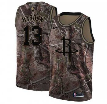 Men's Nike Houston Rockets #13 James Harden Camo NBA Swingman Realtree Collection Jersey