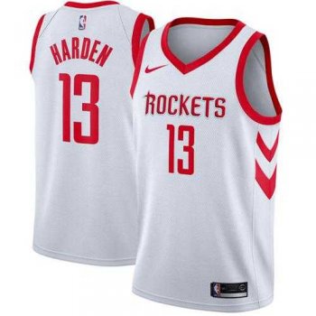 Men's Nike Houston Rockets #13 James Harden White NBA Swingman Association Edition Jersey