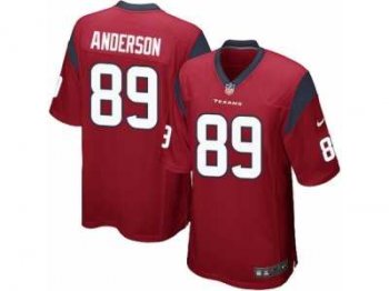 Men's Nike Houston Texans #89 Stephen Anderson Game Red Alternate NFL Jersey