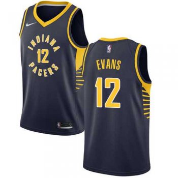 Men's Nike Indiana Pacers #12 Tyreke Evans Navy Blue NBA Swingman Icon Edition Jersey