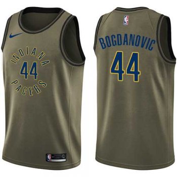 Men's Nike Indiana Pacers #44 Bojan Bogdanovic Green Salute to Service NBA Swingman Jersey