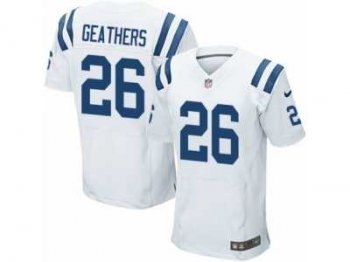 Men's Nike Indianapolis Colts #26 Clayton Geathers Elite White NFL Jersey