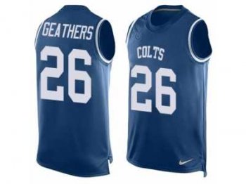 Men's Nike Indianapolis Colts #26 Clayton Geathers Limited Royal Blue Player Name & Number Tank Top NFL Jersey