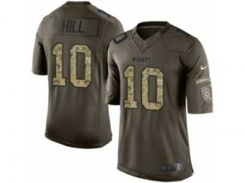 Men's Nike Kansas City Chiefs #10 Tyreek Hill Limited Green Salute to Service NFL Jersey