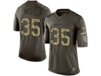 Men's Nike Kansas City Chiefs #35 Charcandrick West Limited Green Salute to Service NFL Jersey