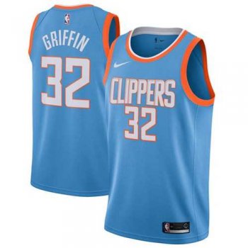 Men's Nike Los Angeles Clippers #32 Blake Griffin Blue NBA Swingman City Edition Jersey