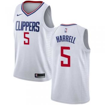 Men's Nike Los Angeles Clippers #5 Montrezl Harrell White NBA Swingman Association Edition Jersey