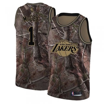 Youth Men's Nike Los Angeles Lakers #1 JaVale McGee Camo Youth NBA Swingman Realtree Collection Jersey