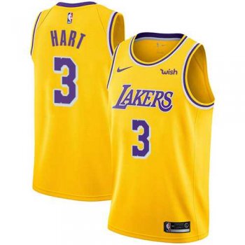 Men's Nike Los Angeles Lakers #3 Josh Hart Gold NBA Swingman Icon Edition Jersey