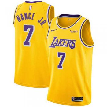 Men's Nike Los Angeles Lakers #7 Larry Nance Jr. Gold NBA Swingman Icon Edition Jersey