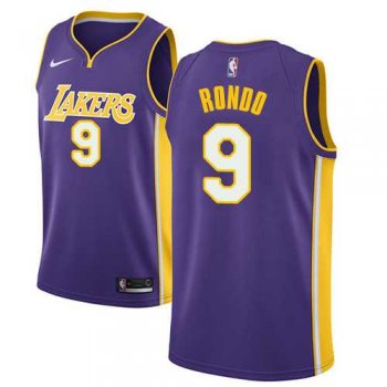 Men's Nike Los Angeles Lakers #9 Rajon Rondo Purple NBA Swingman Statement Edition Jersey