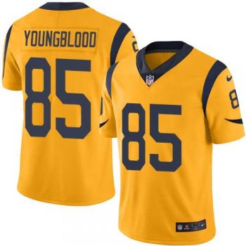 Men's Nike Los Angeles Rams #85 Jack Youngblood Limited Gold Rush NFL Jersey