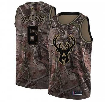 Men's Nike Milwaukee Bucks #6 Eric Bledsoe Camo NBA Swingman Realtree Collection Jersey