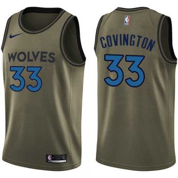 Men's Nike Minnesota Timberwolves #33 Robert Covington Green NBA Swingman Salute to Service Jersey