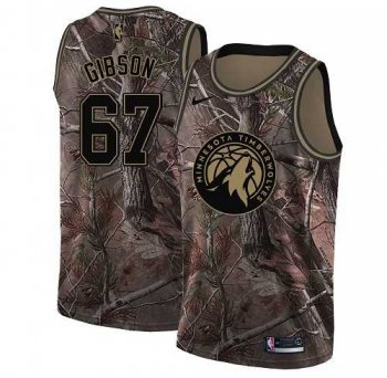 Men's Nike Minnesota Timberwolves #67 Taj Gibson Camo NBA Swingman Realtree Collection Jersey