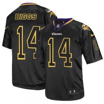 Men's Nike Minnesota Vikings #14 Stefon Diggs Elite Lights Out Black NFL Jersey