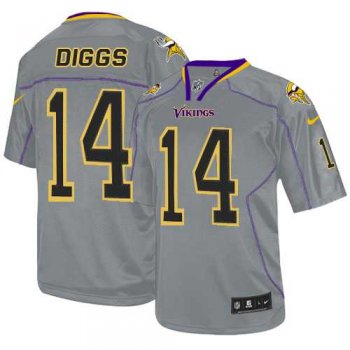 Men's Nike Minnesota Vikings #14 Stefon Diggs Elite Lights Out Grey NFL Jersey