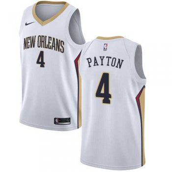 Men's Nike New Orleans Pelicans #4 Elfrid Payton White NBA Swingman Association Edition Jersey