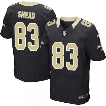 Men's Nike New Orleans Saints #83 Willie Snead Elite Black Team Color Nike NFL