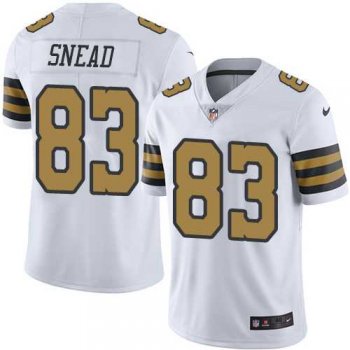 Men's Nike New Orleans Saints #83 Willie Snead Elite White Rush Nike NFL