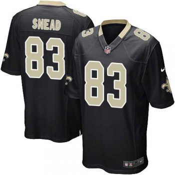 Men's Nike New Orleans Saints #83 Willie Snead Game Black Team Color Nike NFL