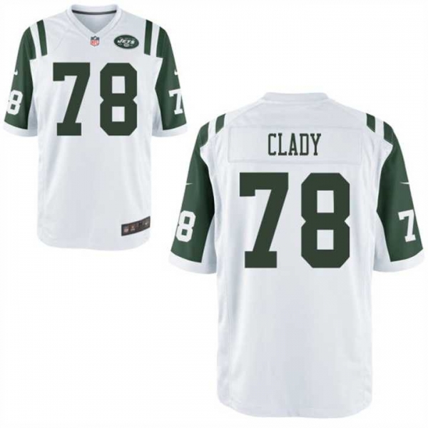 Men's Nike New York Jets #78 Ryan Clady White Stitched NFL Game Jersey